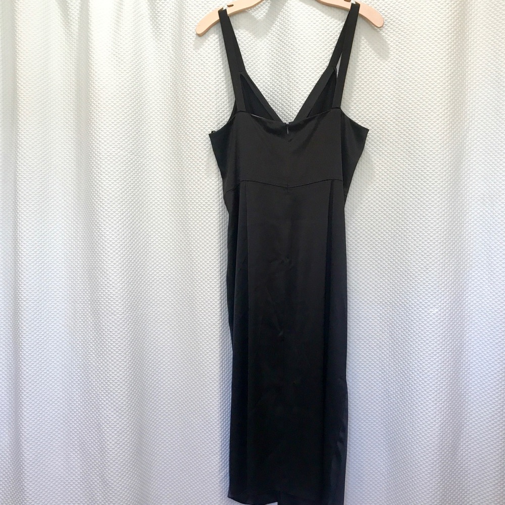 Nordstrom Jill Stuart Black Satin Dress Size 12 - Picture 5 of 8